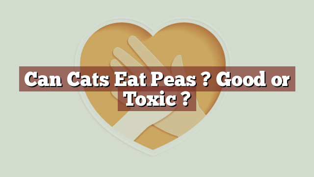 Can Cats Eat Peas ? Good or Toxic ?