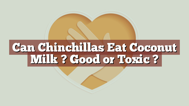 Can Chinchillas Eat Coconut Milk ? Good or Toxic ?