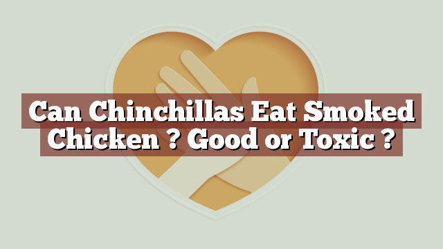 Can Chinchillas Eat Smoked Chicken ? Good or Toxic ?
