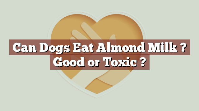 Can Dogs Eat Almond Milk ? Good or Toxic ?