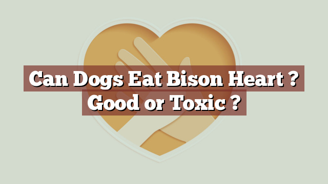 Can Dogs Eat Bison Heart ? Good or Toxic ?