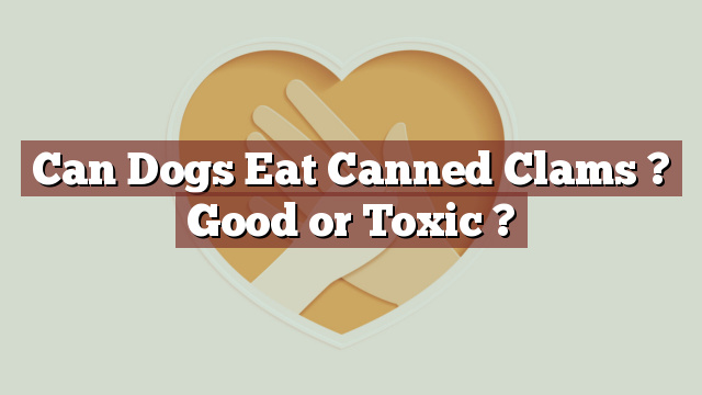 Can Dogs Eat Canned Clams ? Good or Toxic ?