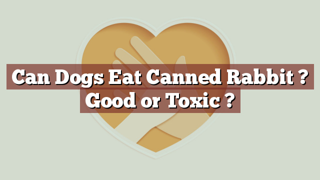 Can Dogs Eat Canned Rabbit ? Good or Toxic ?