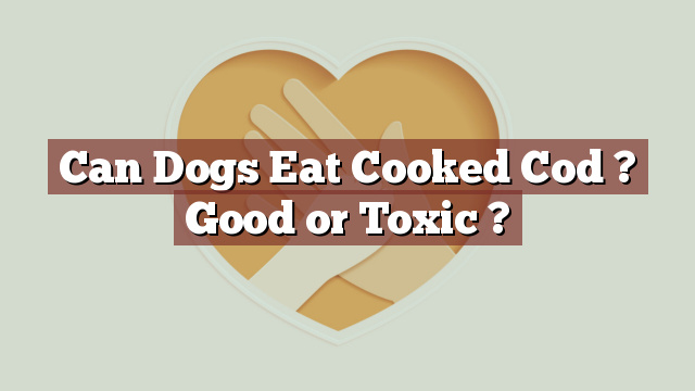 Can Dogs Eat Cooked Cod ? Good or Toxic ?