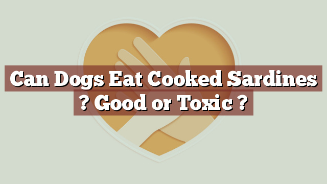 Can Dogs Eat Cooked Sardines ? Good or Toxic ?
