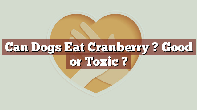 Can Dogs Eat Cranberry ? Good or Toxic ?