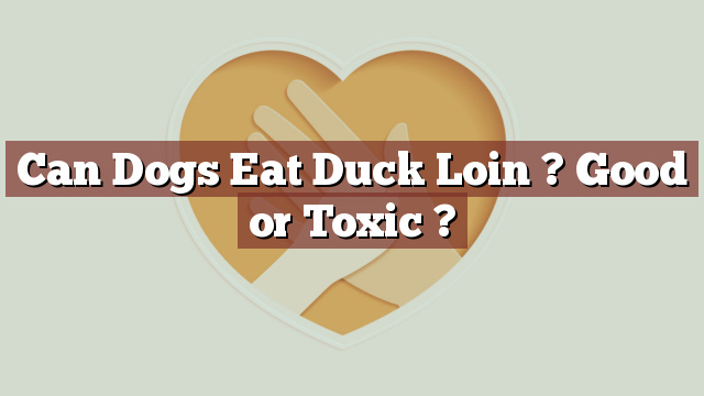 Can Dogs Eat Duck Loin ? Good or Toxic ?