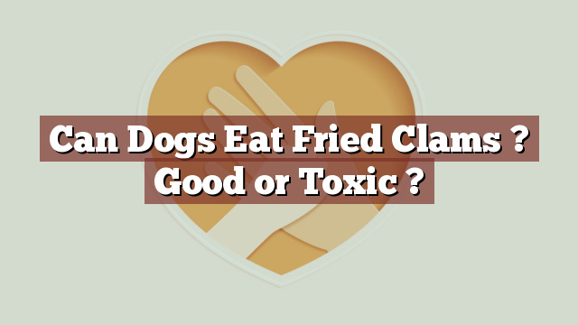 Can Dogs Eat Fried Clams ? Good or Toxic ?