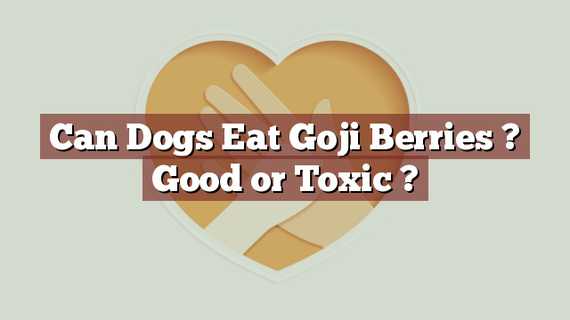 Can Dogs Eat Goji Berries ? Good or Toxic ?