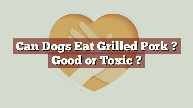 Can Dogs Eat Grilled Pork ? Good or Toxic ?