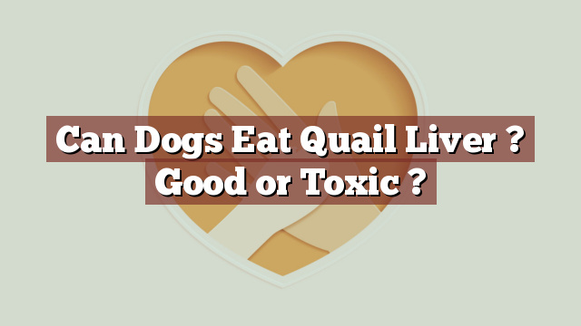 Can Dogs Eat Quail Liver ? Good or Toxic ?
