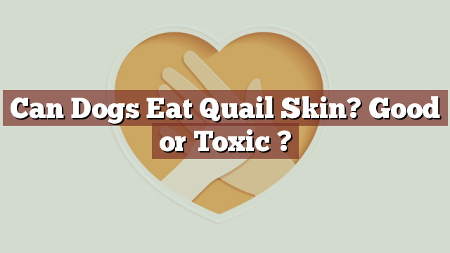 Can Dogs Eat Quail Skin? Good or Toxic ?