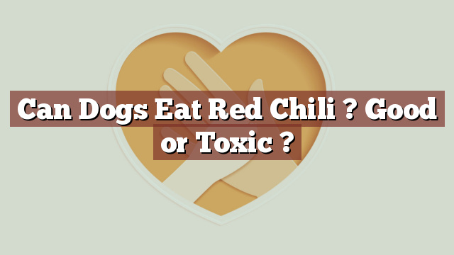 Can Dogs Eat Red Chili ? Good or Toxic ?
