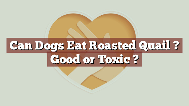 Can Dogs Eat Roasted Quail ? Good or Toxic ?