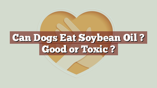 Can Dogs Eat Soybean Oil ? Good or Toxic ?