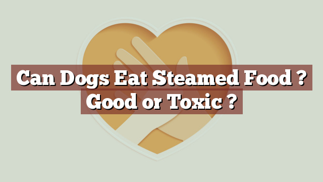 Can Dogs Eat Steamed Food ? Good or Toxic ?