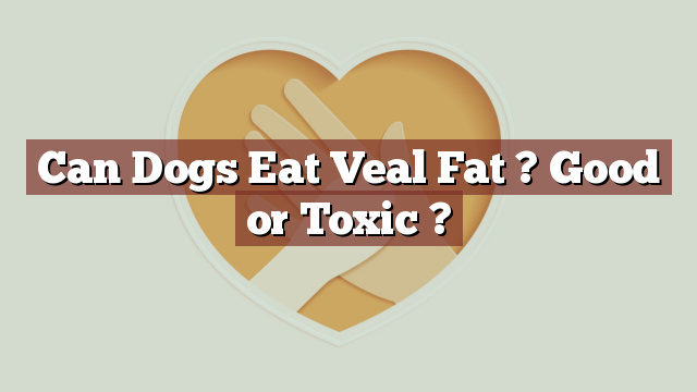 Can Dogs Eat Veal Fat ? Good or Toxic ?
