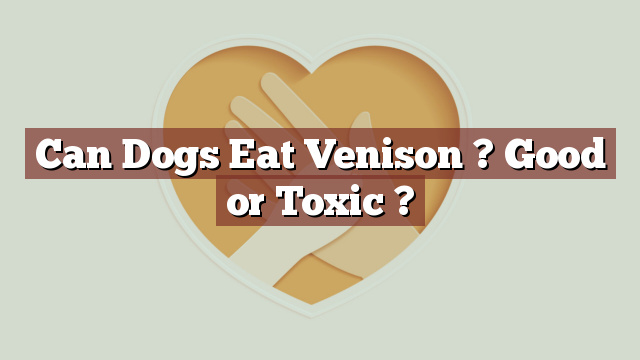 Can Dogs Eat Venison ? Good or Toxic ?