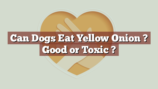 Can Dogs Eat Yellow Onion ? Good or Toxic ?