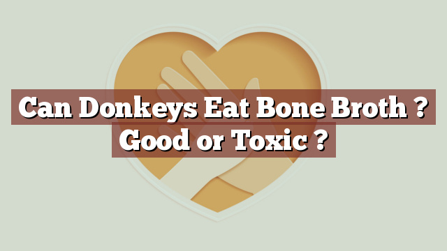 Can Donkeys Eat Bone Broth ? Good or Toxic ?