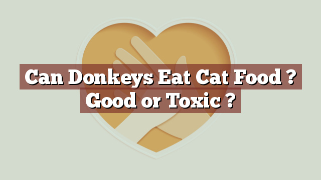 Can Donkeys Eat Cat Food ? Good or Toxic ?
