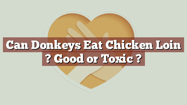 Can Donkeys Eat Chicken Loin ? Good or Toxic ?