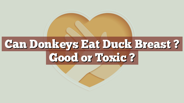 Can Donkeys Eat Duck Breast ? Good or Toxic ?