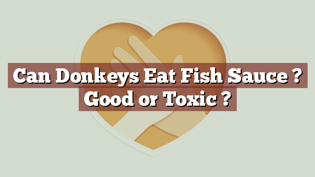 Can Donkeys Eat Fish Sauce ? Good or Toxic ?