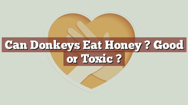 Can Donkeys Eat Honey ? Good or Toxic ?