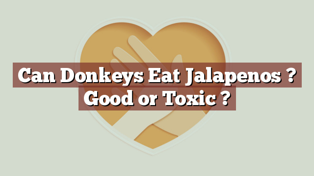 Can Donkeys Eat Jalapenos ? Good or Toxic ?