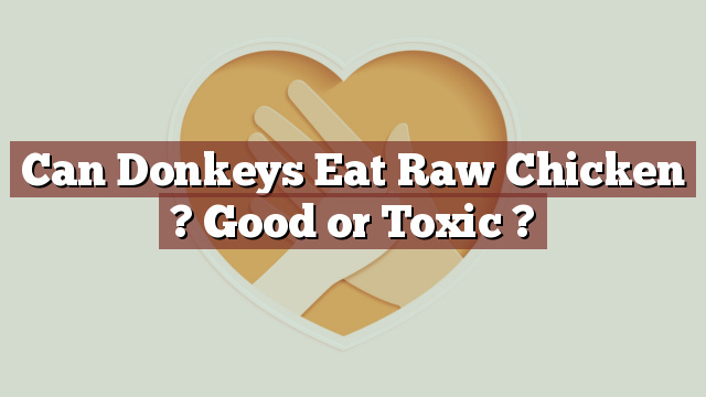 Can Donkeys Eat Raw Chicken ? Good or Toxic ?