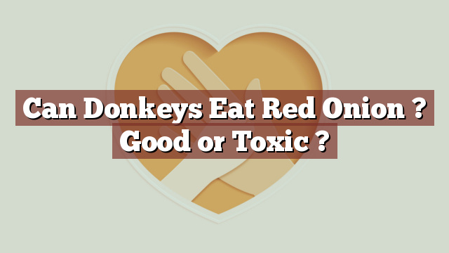 Can Donkeys Eat Red Onion ? Good or Toxic ?