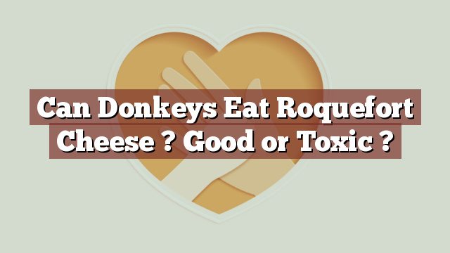 Can Donkeys Eat Roquefort Cheese ? Good or Toxic ?