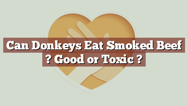 Can Donkeys Eat Smoked Beef ? Good or Toxic ?