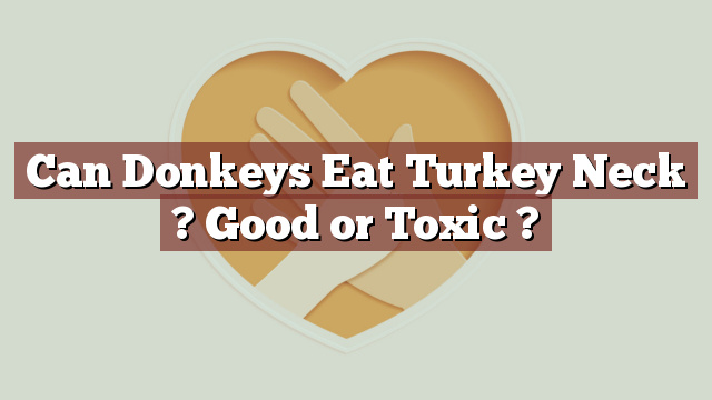 Can Donkeys Eat Turkey Neck ? Good or Toxic ?