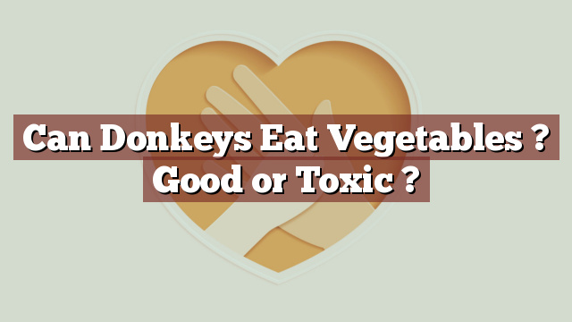 Can Donkeys Eat Vegetables ? Good or Toxic ?