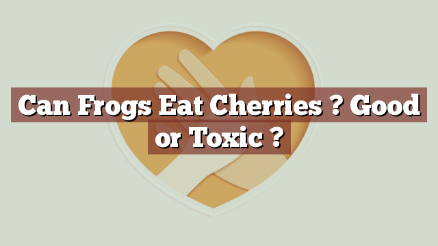 Can Frogs Eat Cherries ? Good or Toxic ?