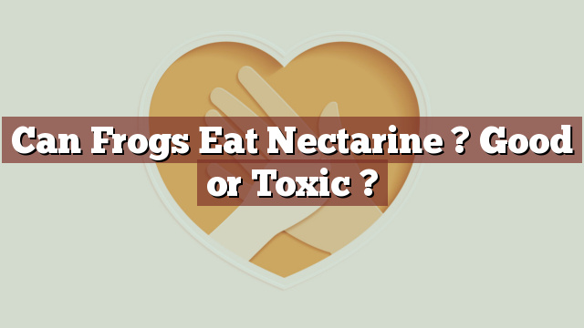 Can Frogs Eat Nectarine ? Good or Toxic ?