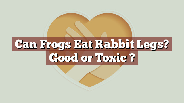 Can Frogs Eat Rabbit Legs? Good or Toxic ?