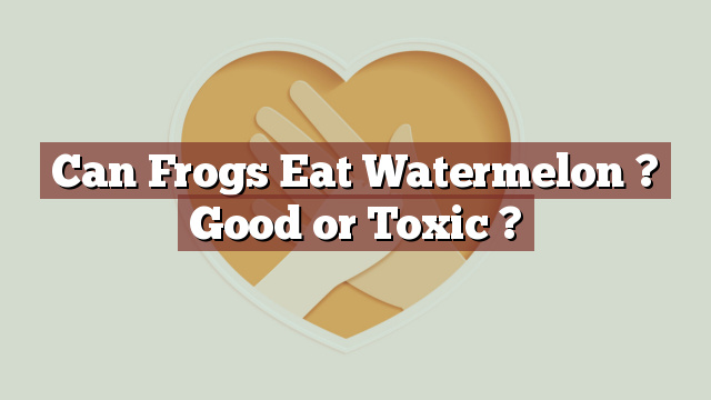 Can Frogs Eat Watermelon ? Good or Toxic ?