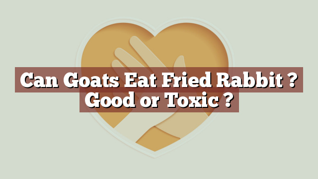 Can Goats Eat Fried Rabbit ? Good or Toxic ?