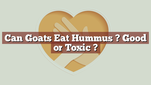 Can Goats Eat Hummus ? Good or Toxic ?