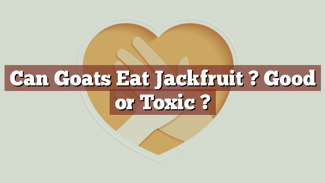 Can Goats Eat Jackfruit ? Good or Toxic ?