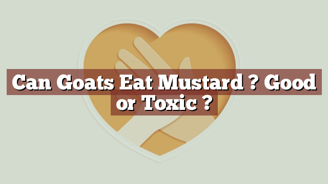 Can Goats Eat Mustard ? Good or Toxic ?