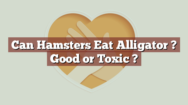 Can Hamsters Eat Alligator ? Good or Toxic ?