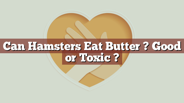 Can Hamsters Eat Butter ? Good or Toxic ?