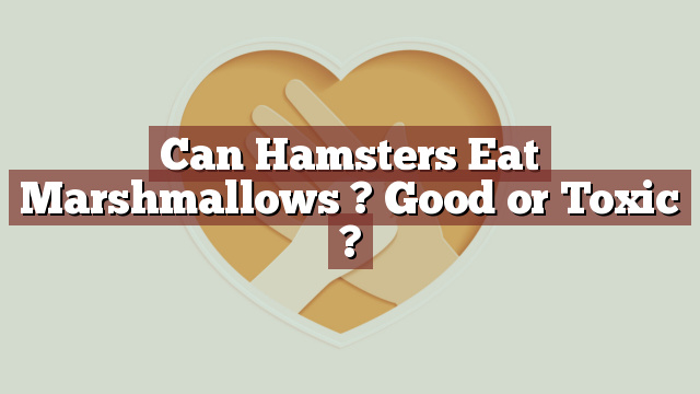 Can Hamsters Eat Marshmallows ? Good or Toxic ?