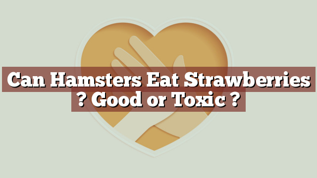 Can Hamsters Eat Strawberries ? Good or Toxic ?
