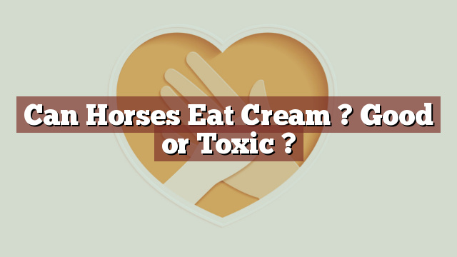 Can Horses Eat Cream ? Good or Toxic ?