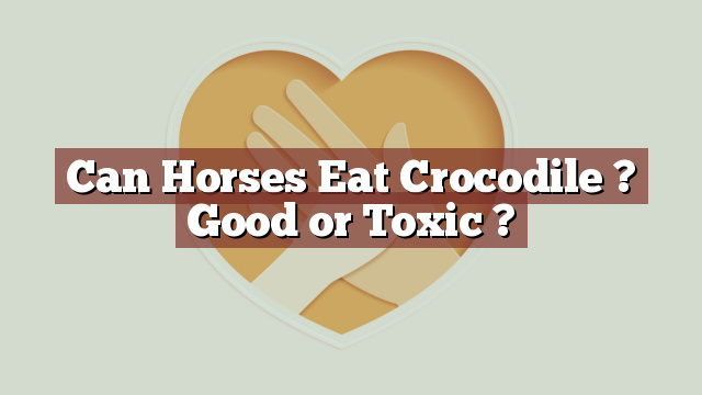 Can Horses Eat Crocodile ? Good or Toxic ?